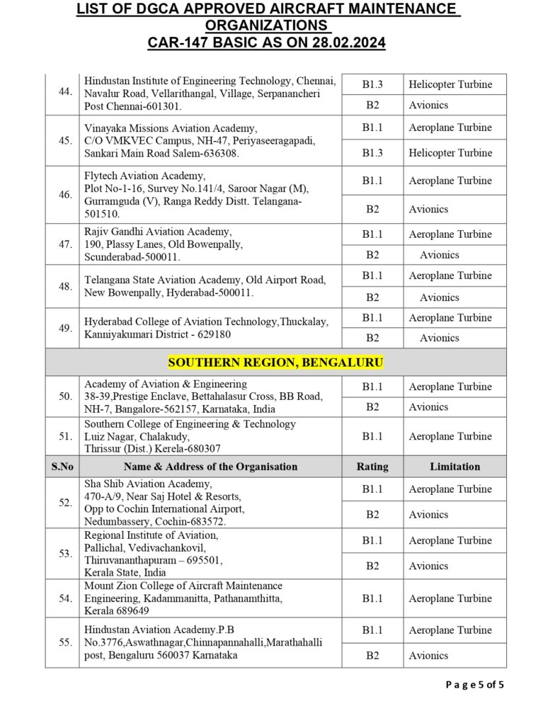 AME Training Organizations
